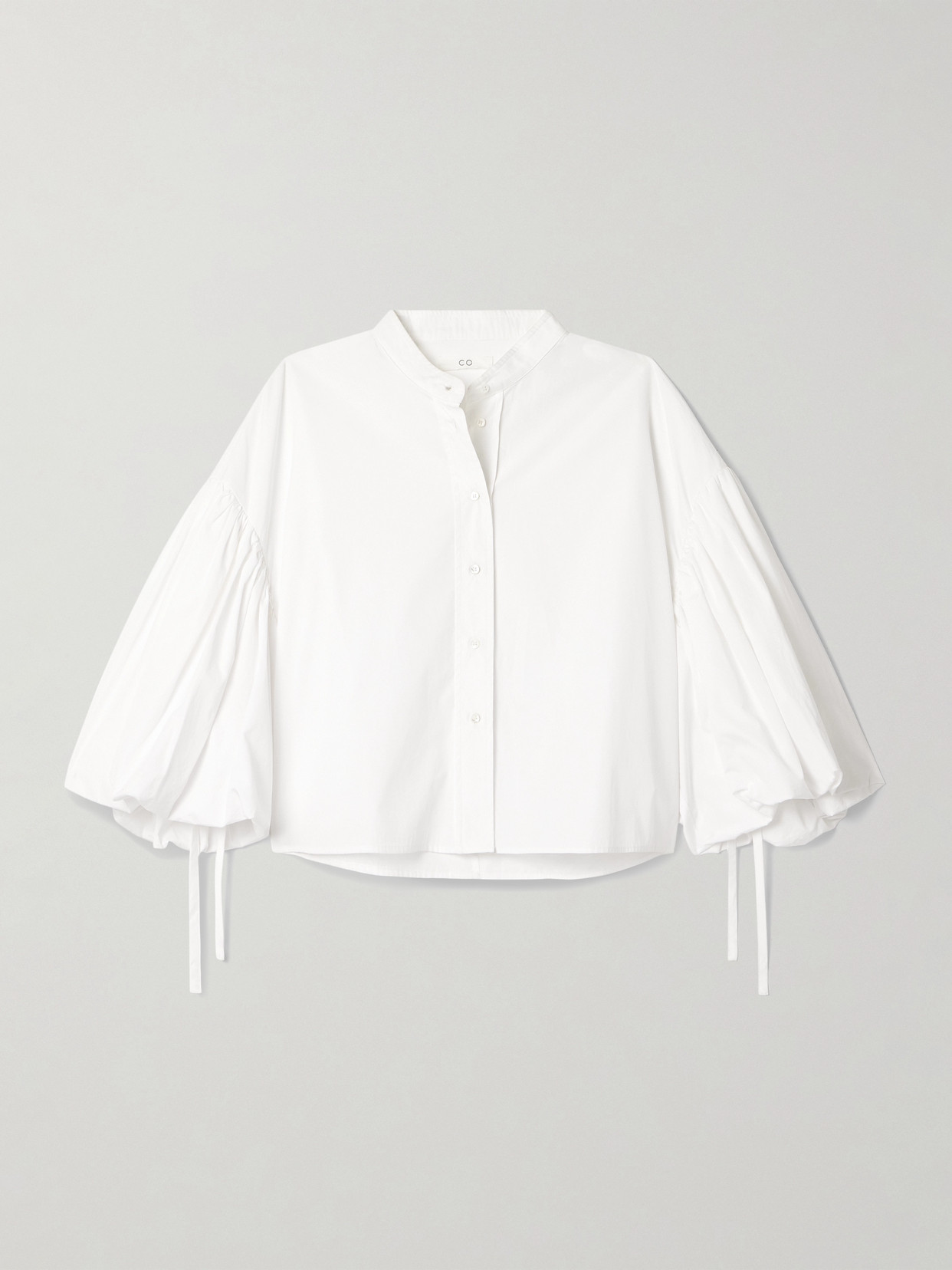 Co Oversized Tton-poplin Top In White