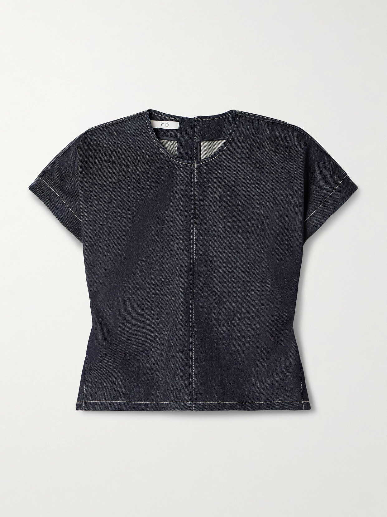 Co Denim Top In Blue