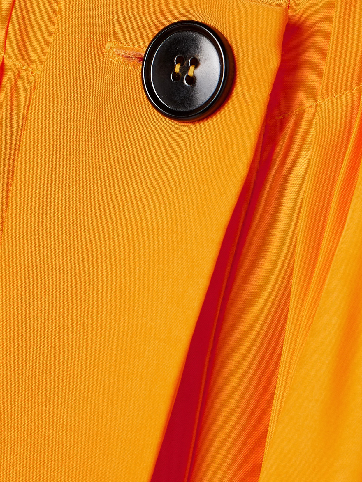 Co Oversized Pleated Habotai Maxi Dress In Orange