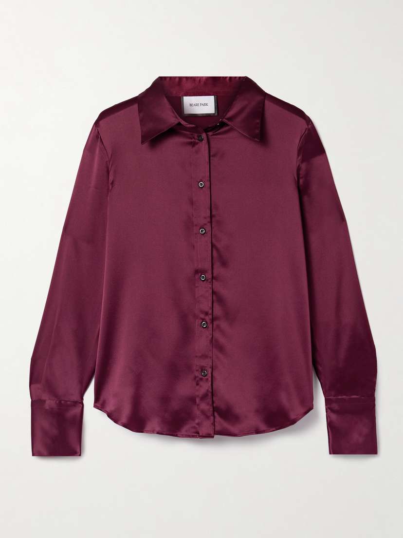 BEARE PARK Longan Silk-satin Blouse