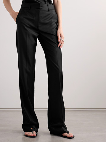 BEARE PARK Olivia wool-twill straight-leg pants