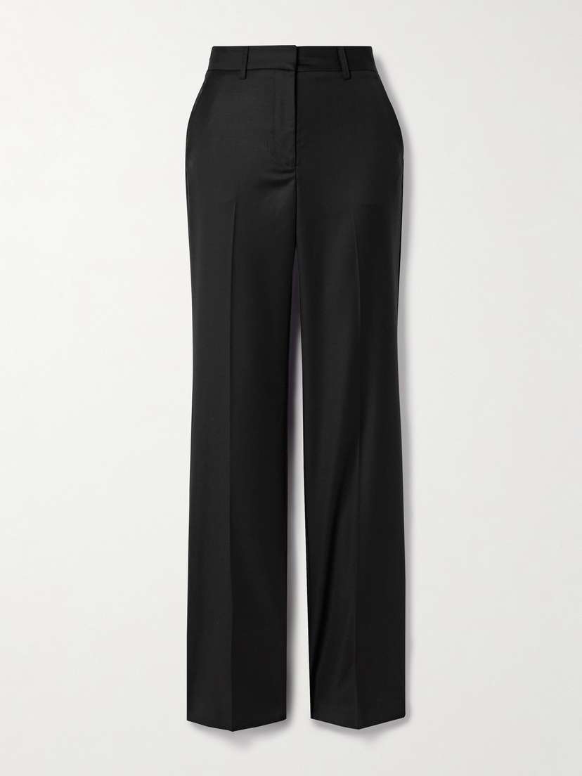 BEARE PARK Olivia Wool-twill Straight-leg Pants