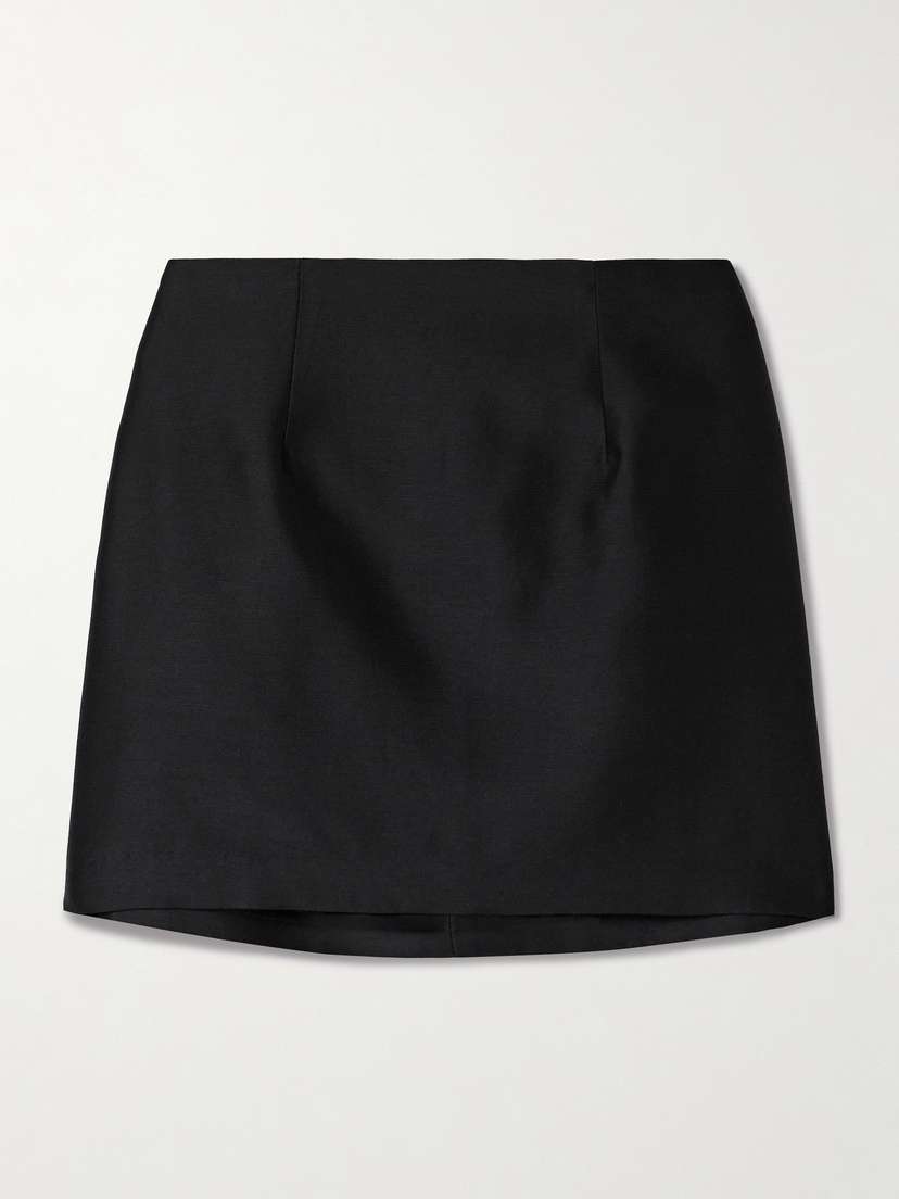 BEARE PARK Lennox Wool And Silk-blend Mini Skirt - UK 14