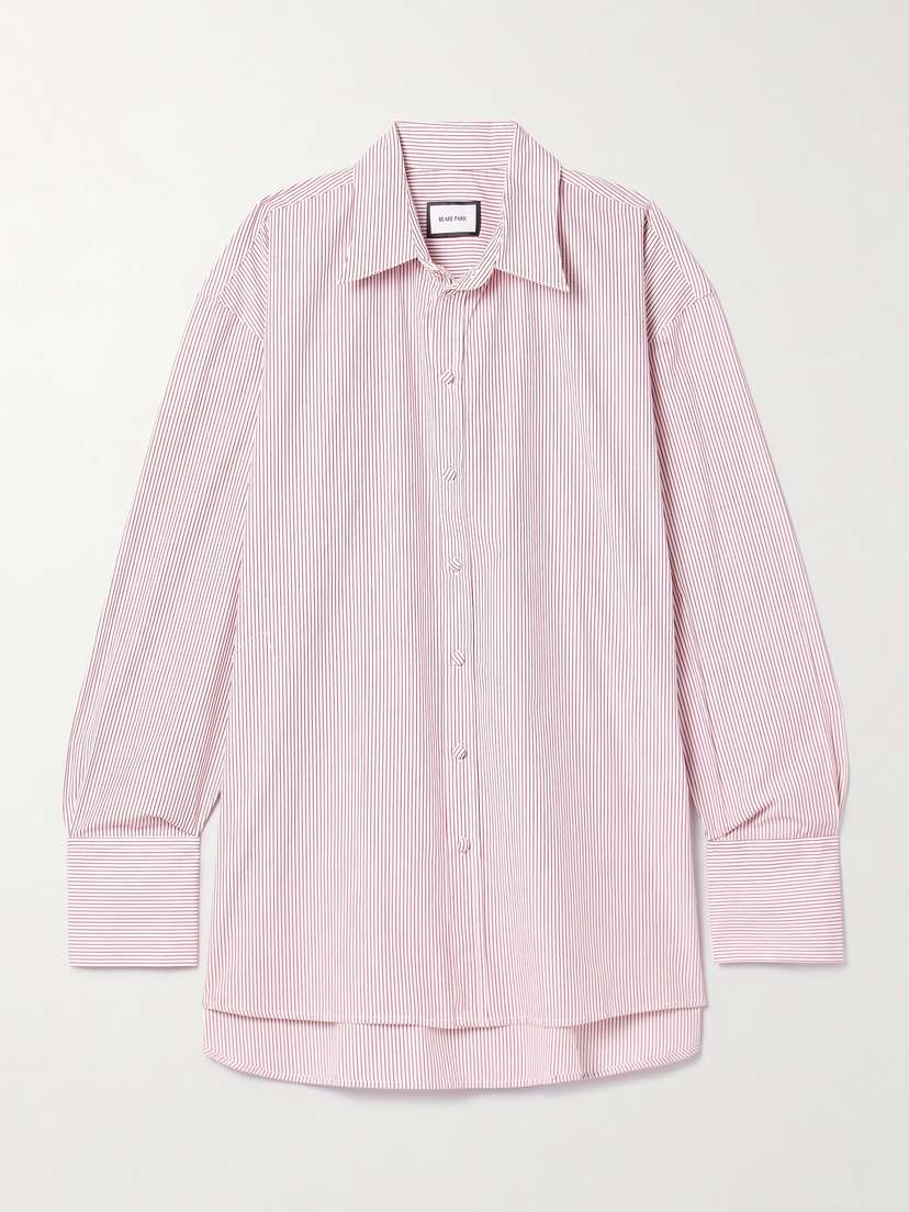 BEARE PARK Covet Oversized Striped Cotton Shirt