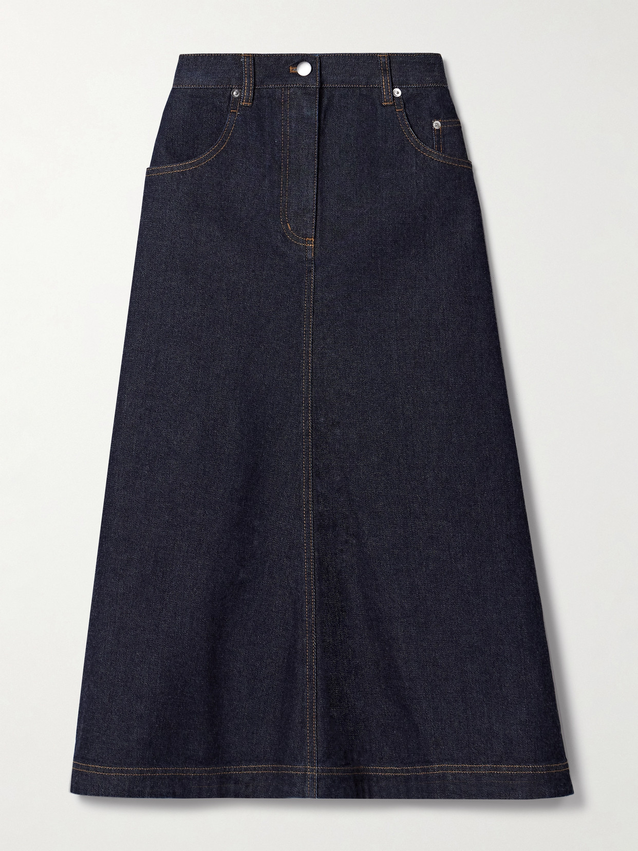 TIBI DENIM MIDI SKIRT