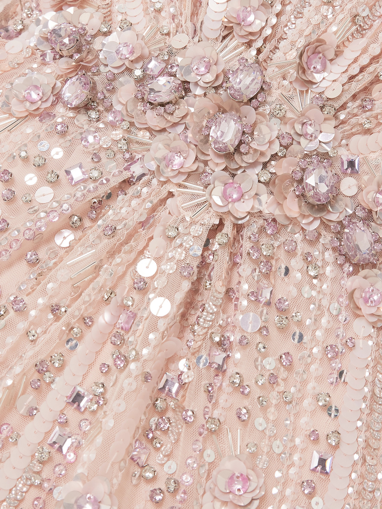 Jenny Packham Bright Star Embellished Sequined Tulle Gown In Pink
