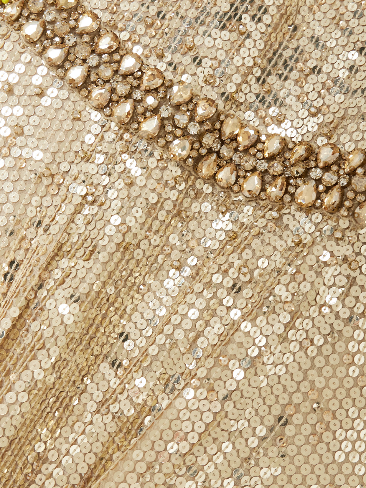 Jenny Packham Georgia Sequin-embellished Gown In Gold