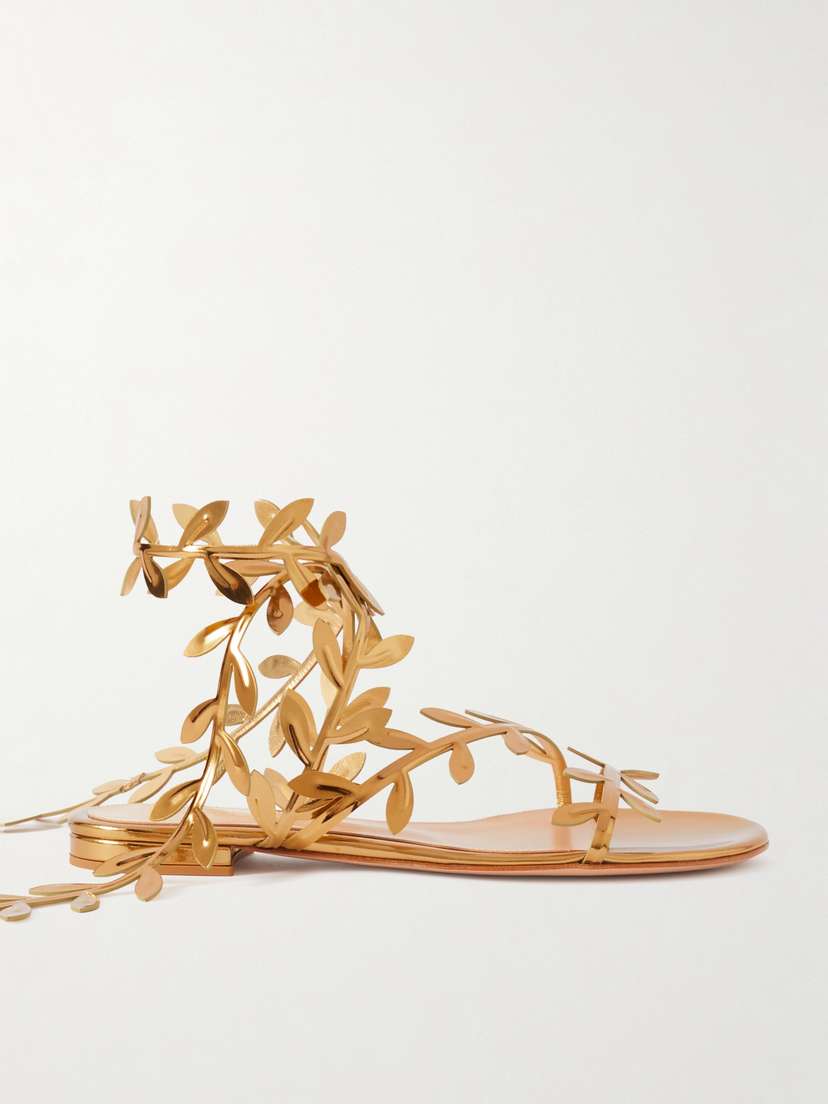 Gianvito Rossi Flavia Mirrored-leather Sandals