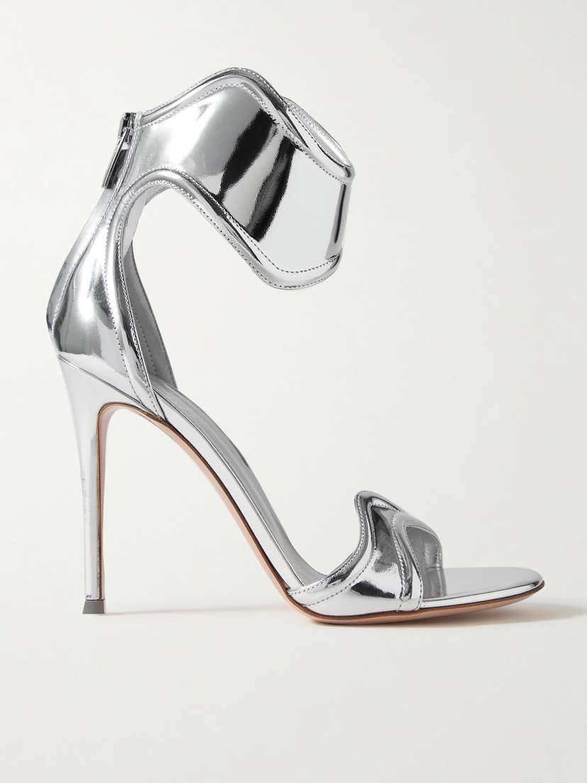 Gianvito Rossi Lucrezia 105 Mirrored-leather Sandals