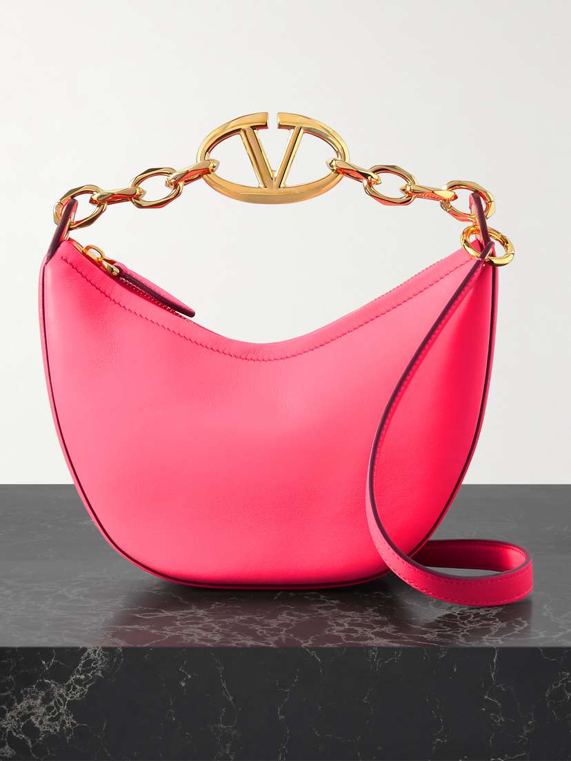 Valentino Garavani Vlogo Mini Embellished Leather Shoulder Bag