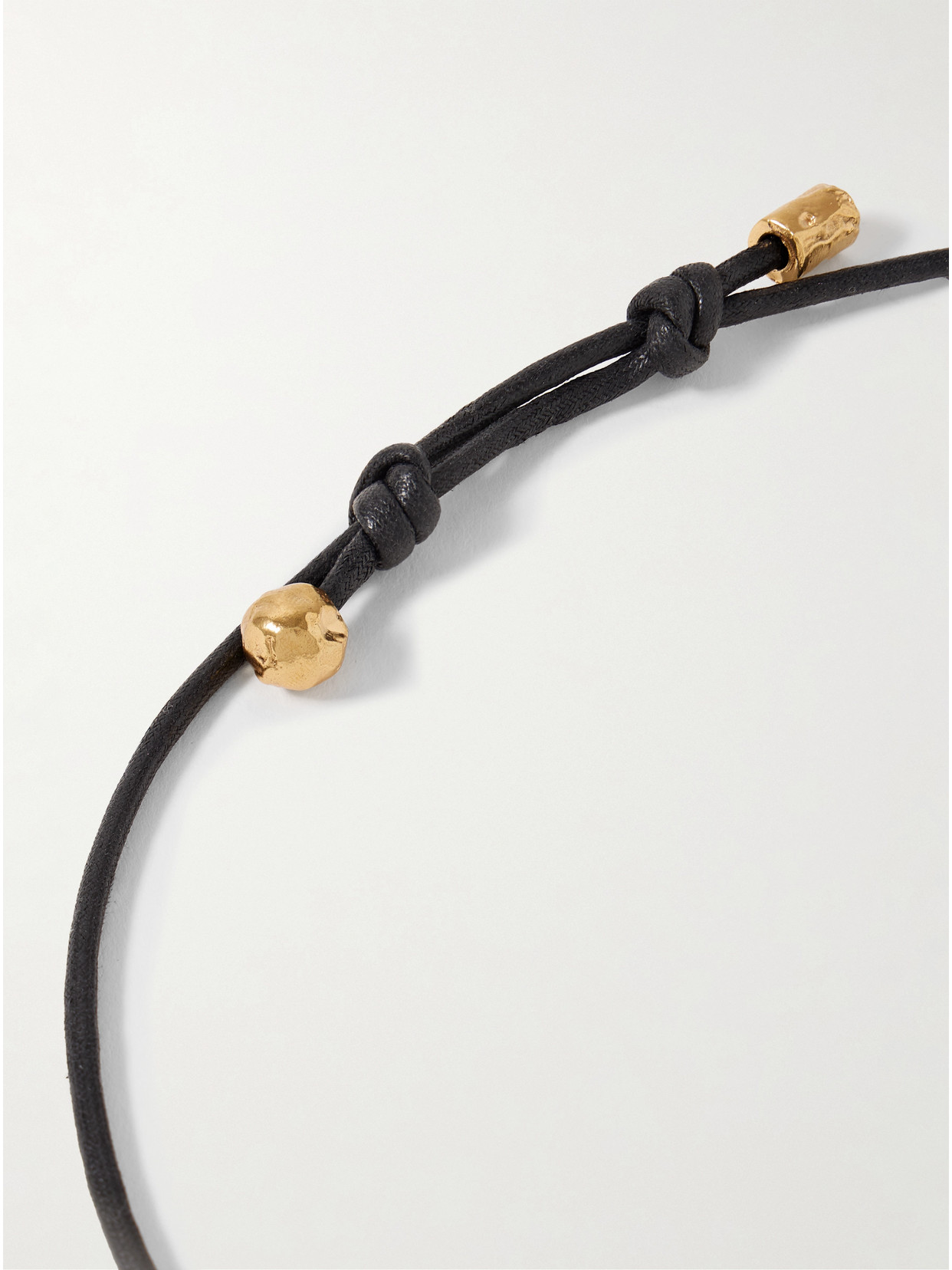 Alighieri The Link Of Wanderlust Recycled Gold-plated Cord Necklace In Gold