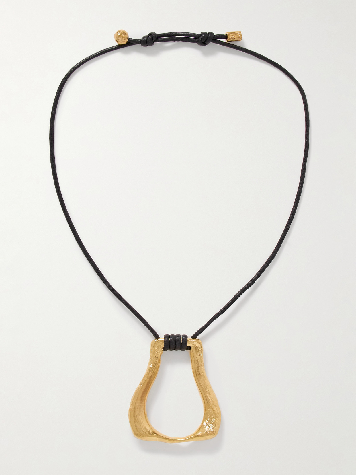 Alighieri The Link Of Wanderlust Recycled Gold-plated Cord Necklace In Gold