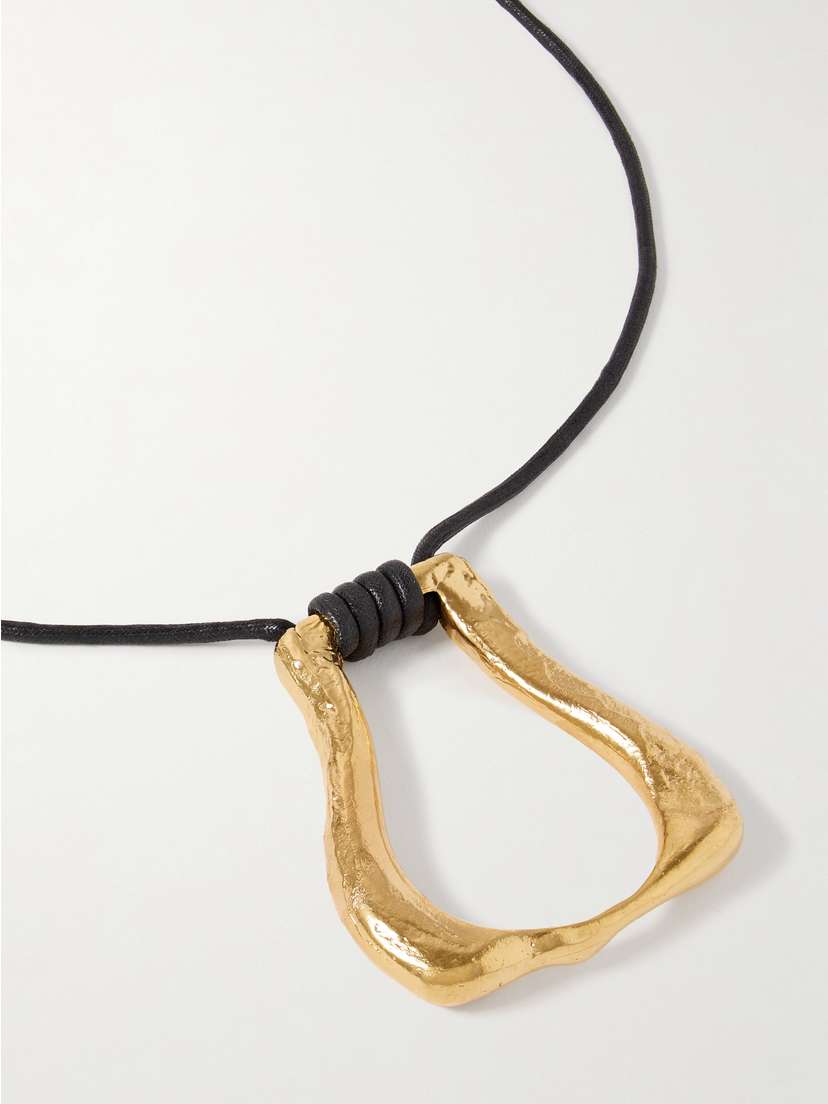 Alighieri The Link Of Wanderlust Recycled Gold-plated Cord Necklace