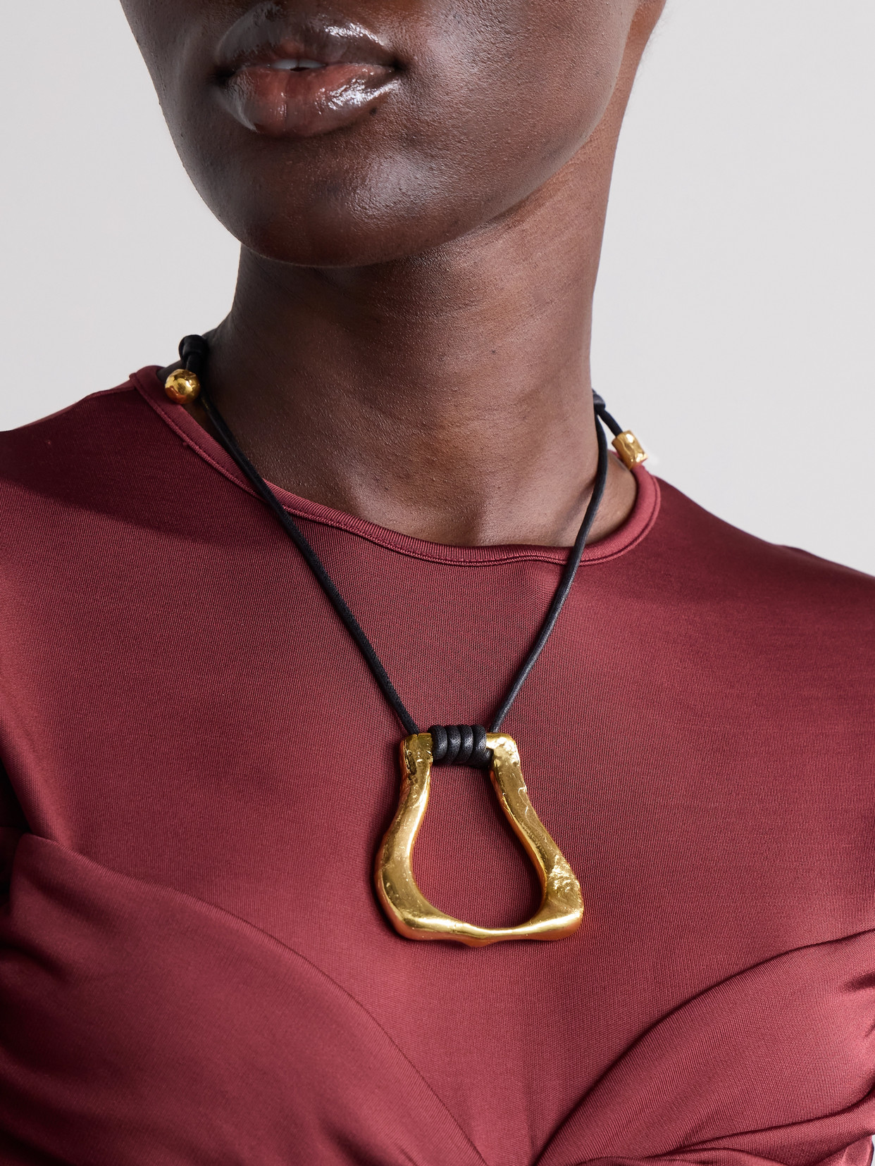 Alighieri The Link Of Wanderlust Recycled Gold-plated Cord Necklace In Gold
