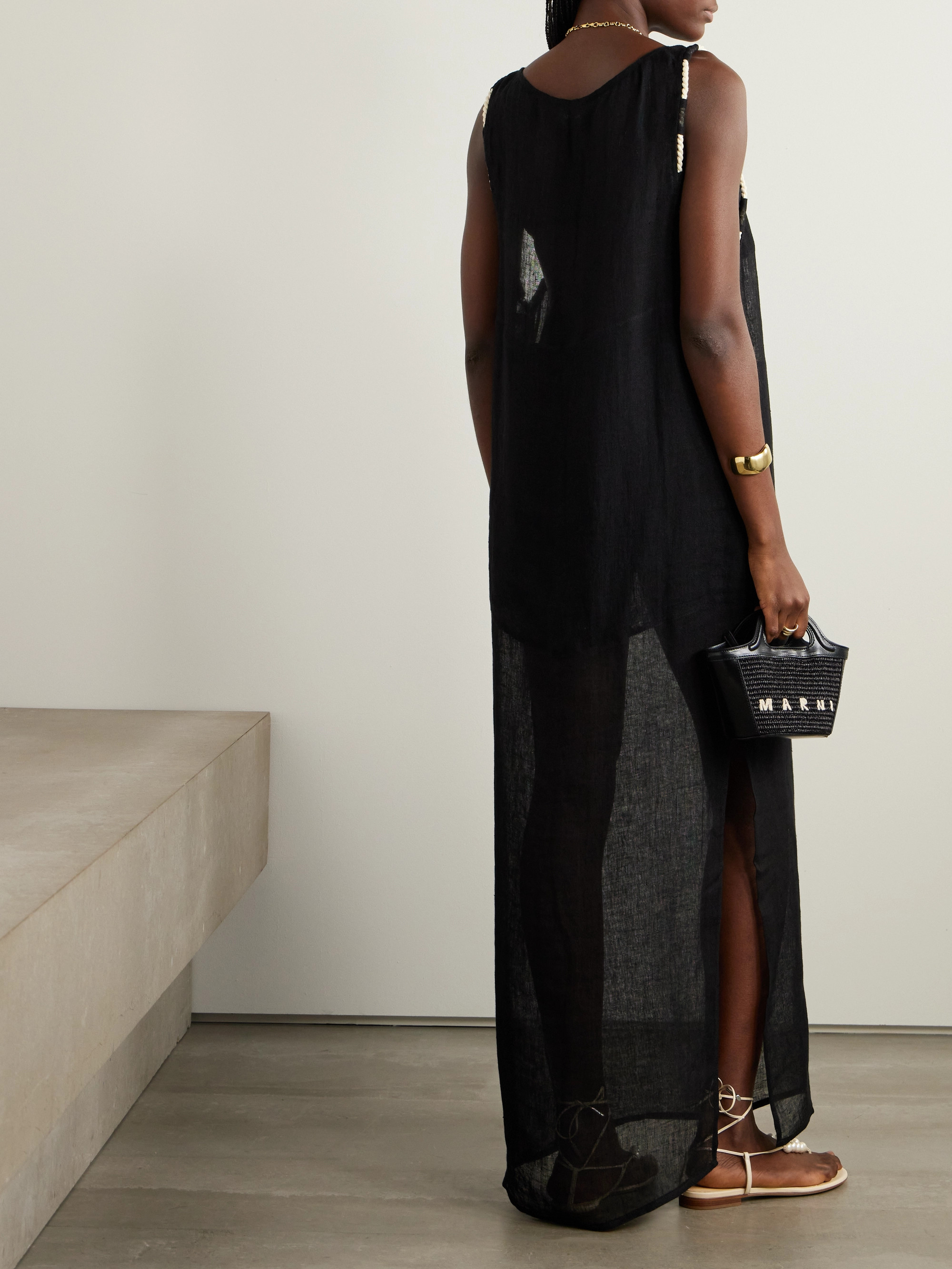 Le Kasha Afiyah linen maxi dress thumbnail