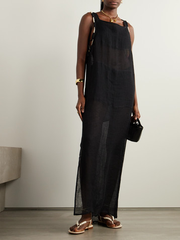 Le Kasha Afiyah linen maxi dress