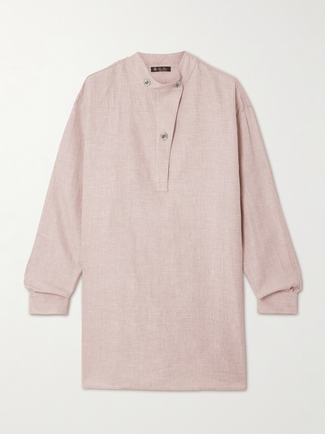 Loro Piana Linen, Wool And Silk-blend Blouse In Pink