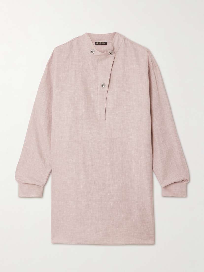 Loro Piana Linen, Wool And Silk-blend Blouse