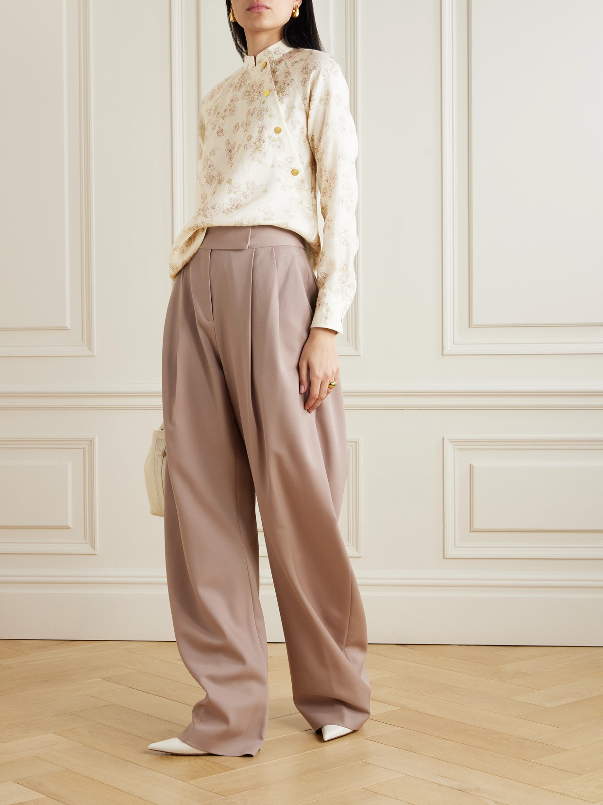 Klara Floral-Print Linen And Cotton-Blend Twill Blouse