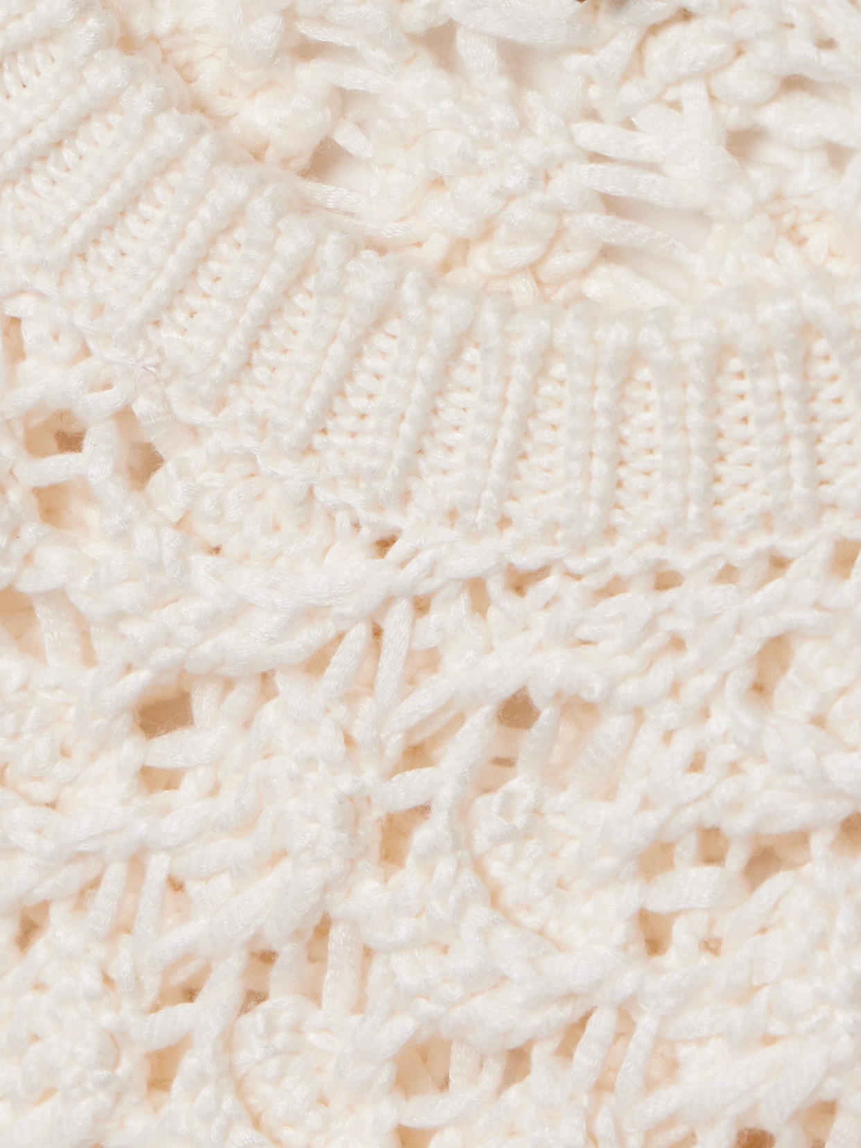Loro Piana Nikko Open-knit Cotton And Silk-blend Sweater In White