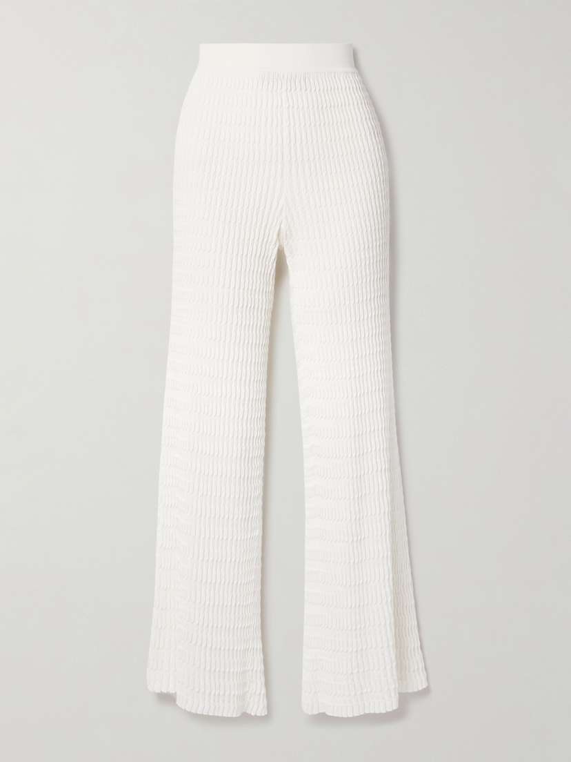 Loro Piana Ribbed Cotton Wide-leg Pants
