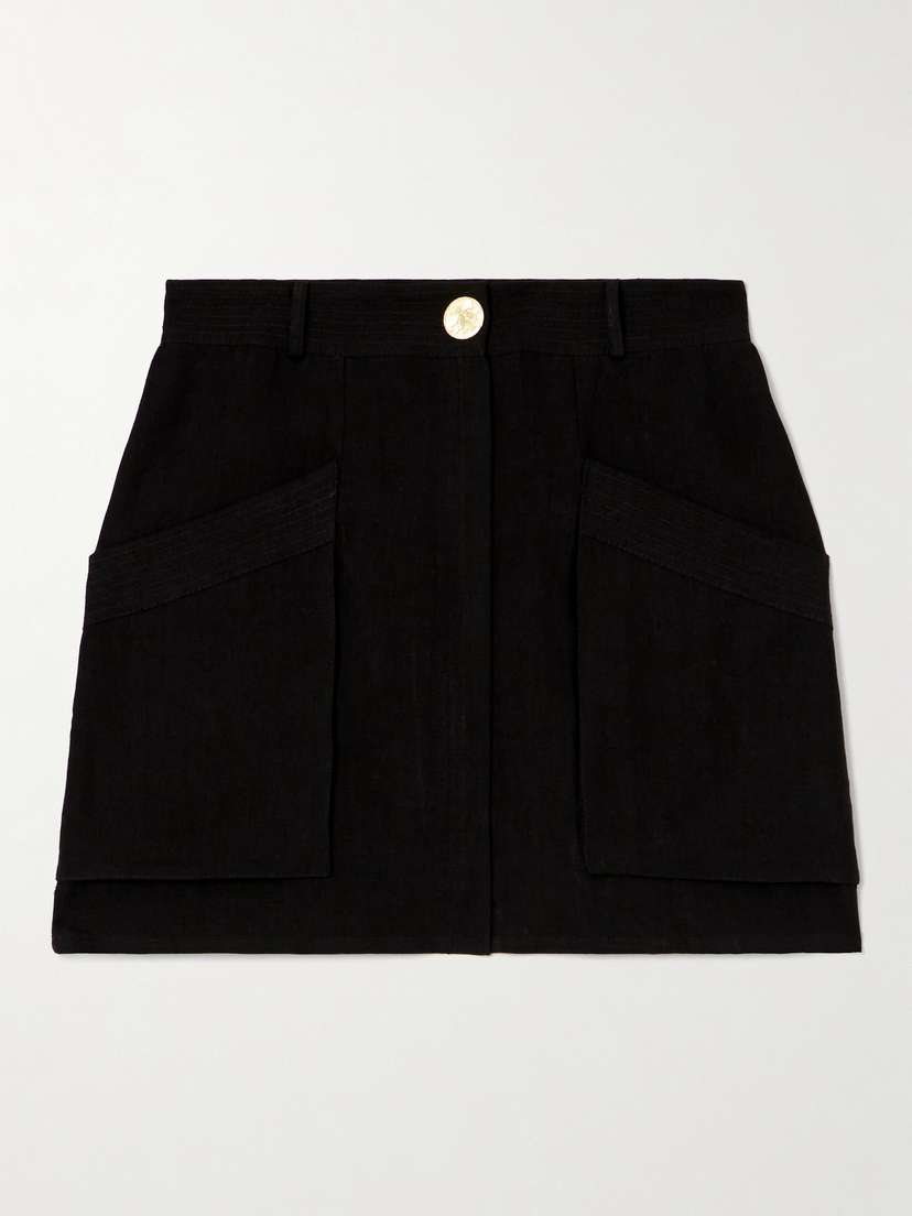 Le Kasha Izbat Organic Linen Mini Skirt