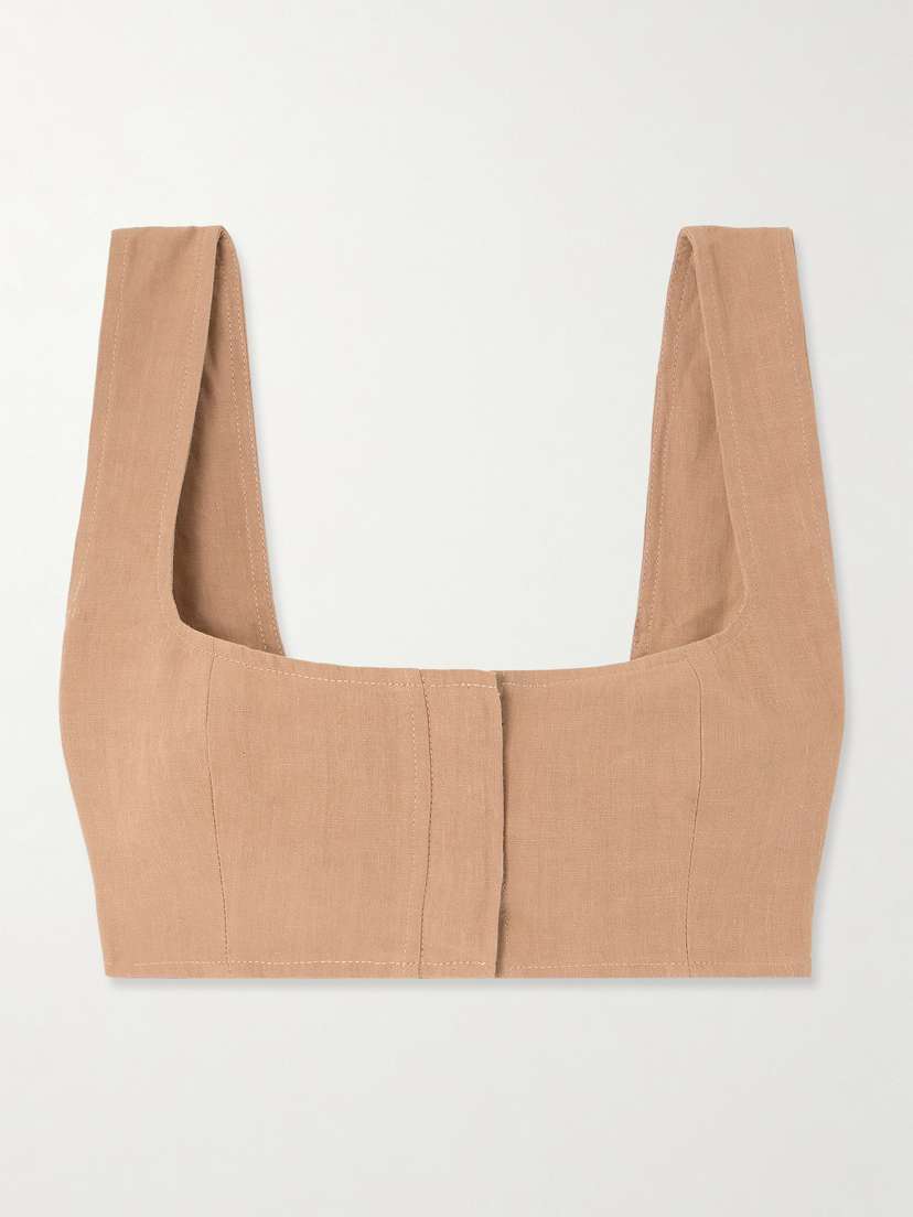 Le Kasha Jirja Cropped Linen Top