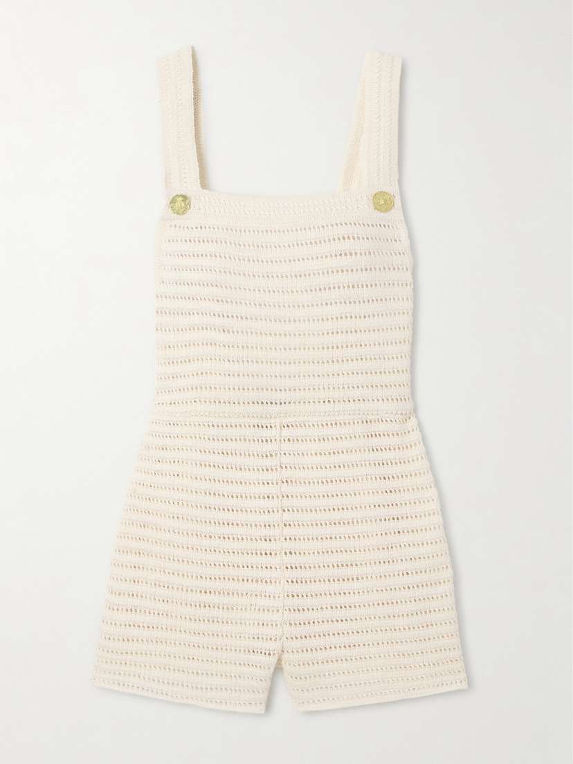 Le Kasha Dakhal Organic Linen Playsuit