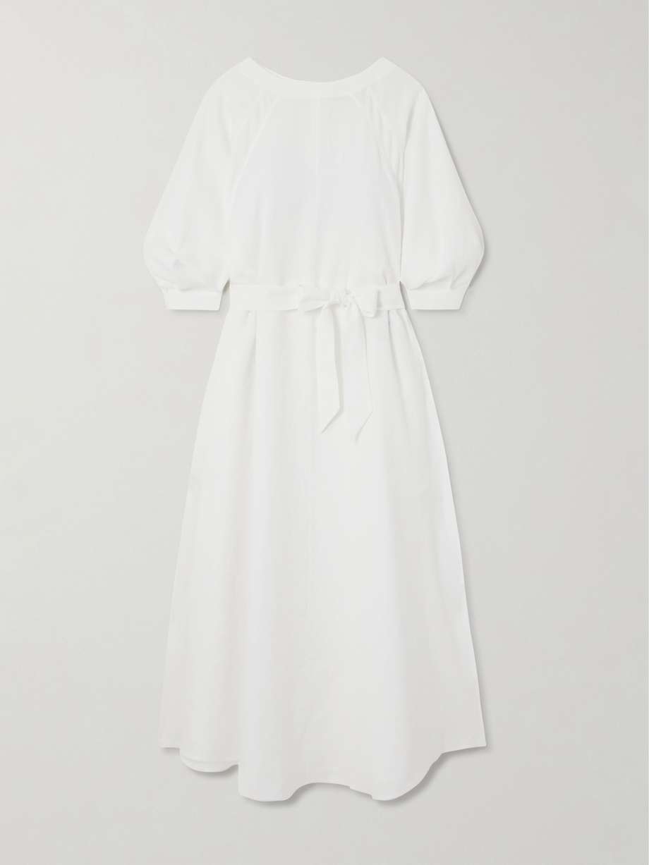 belted linen dress
