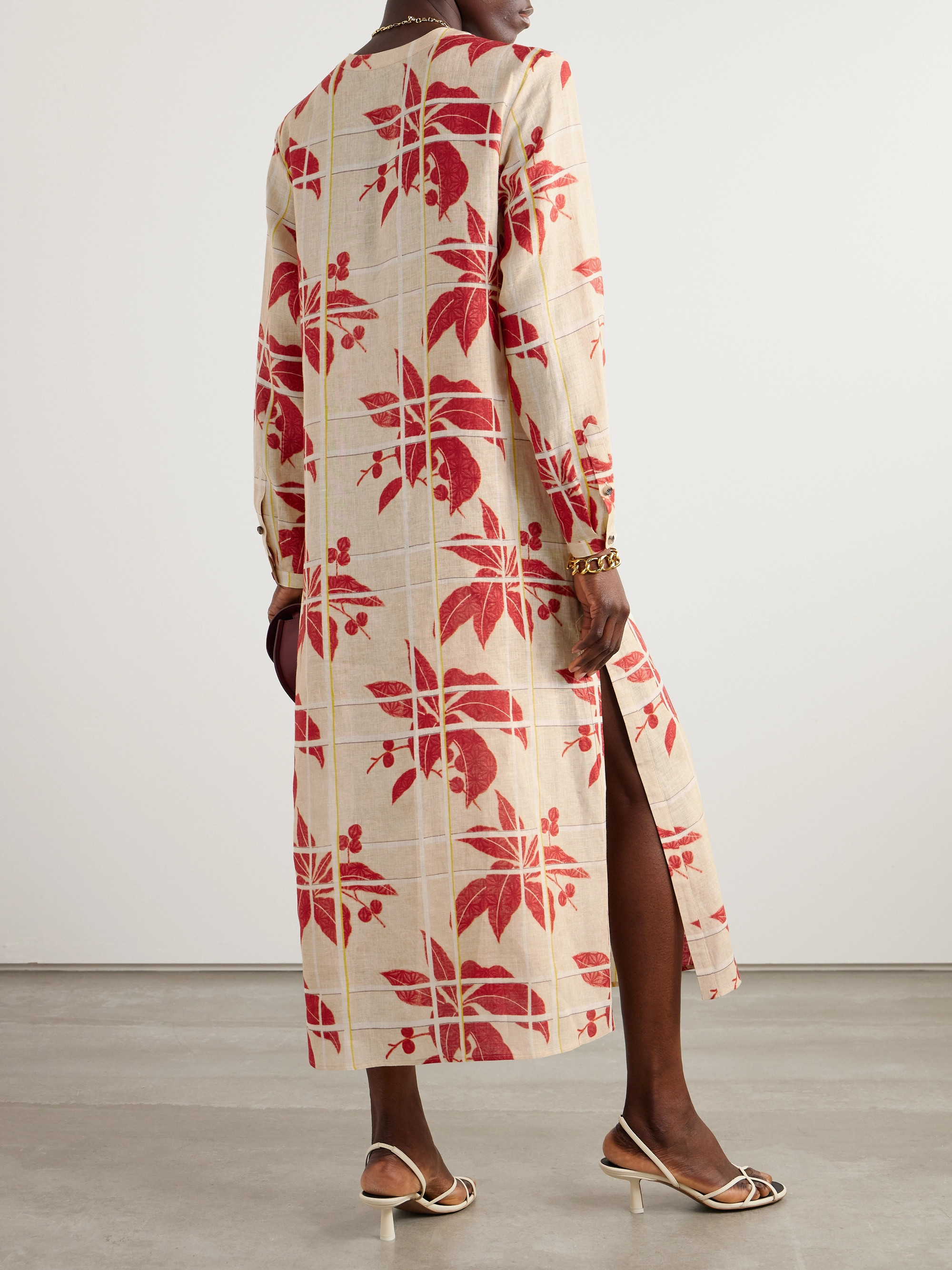Loro Piana Floral-print linen kaftan thumbnail
