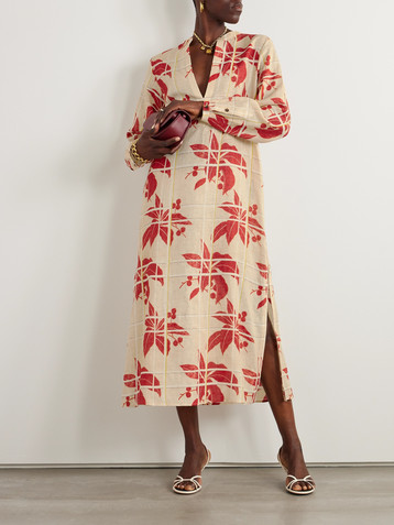 Loro Piana Floral-print linen kaftan