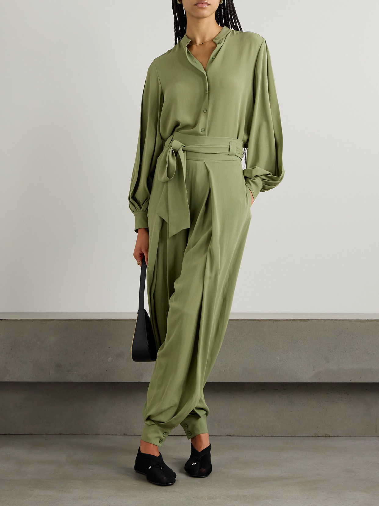 Sheryl Silk-Crepe Blouse