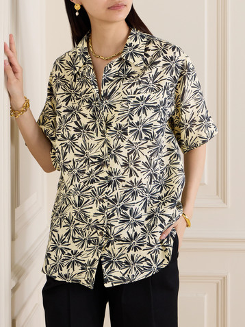 Loro Piana Floral-print linen shirt