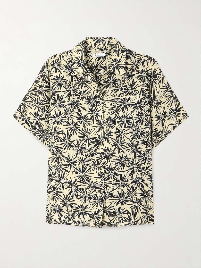 Loro Piana Floral-print Linen Shirt