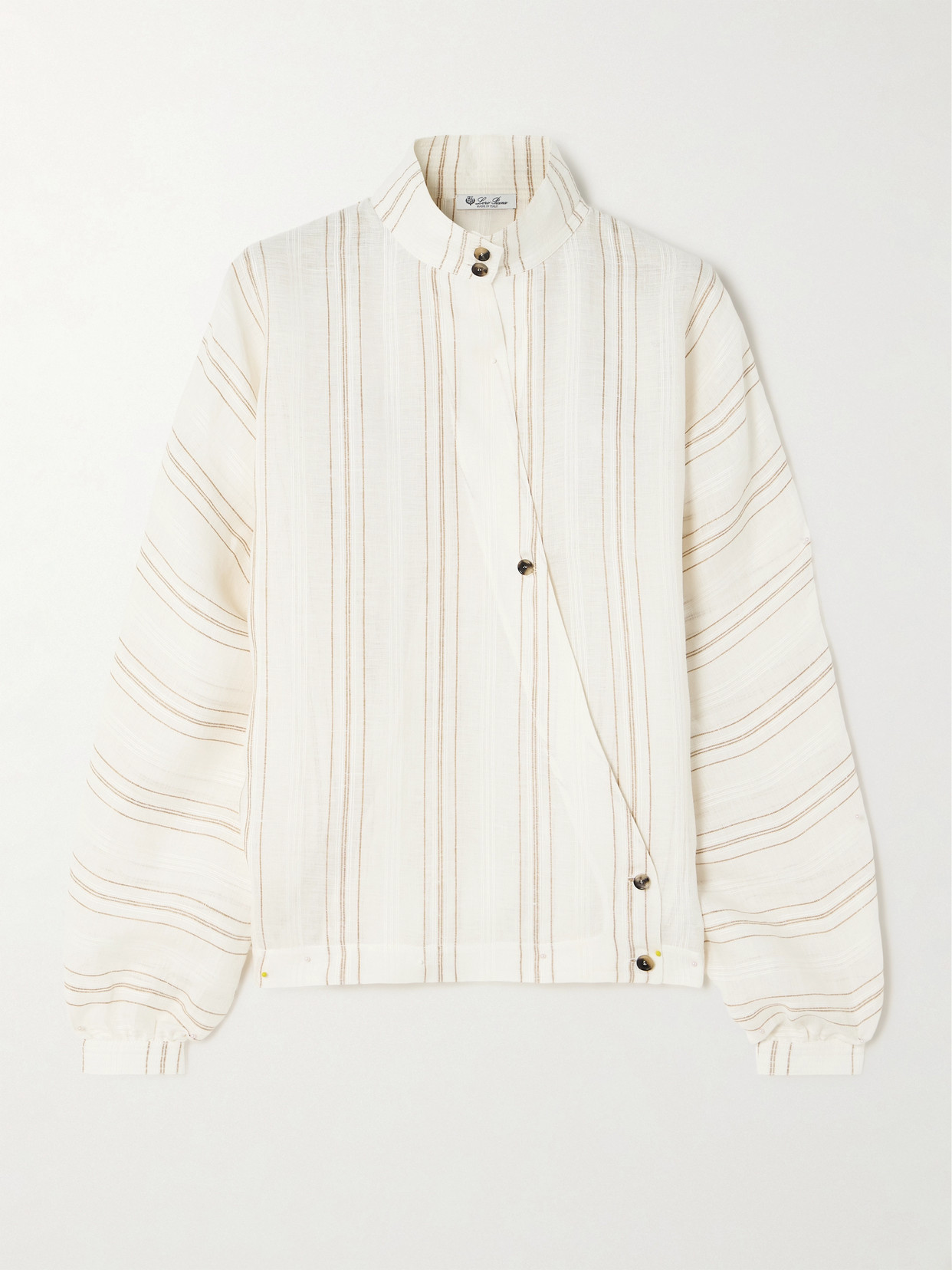 Loro Piana - Shay Striped Linen Blouse - White