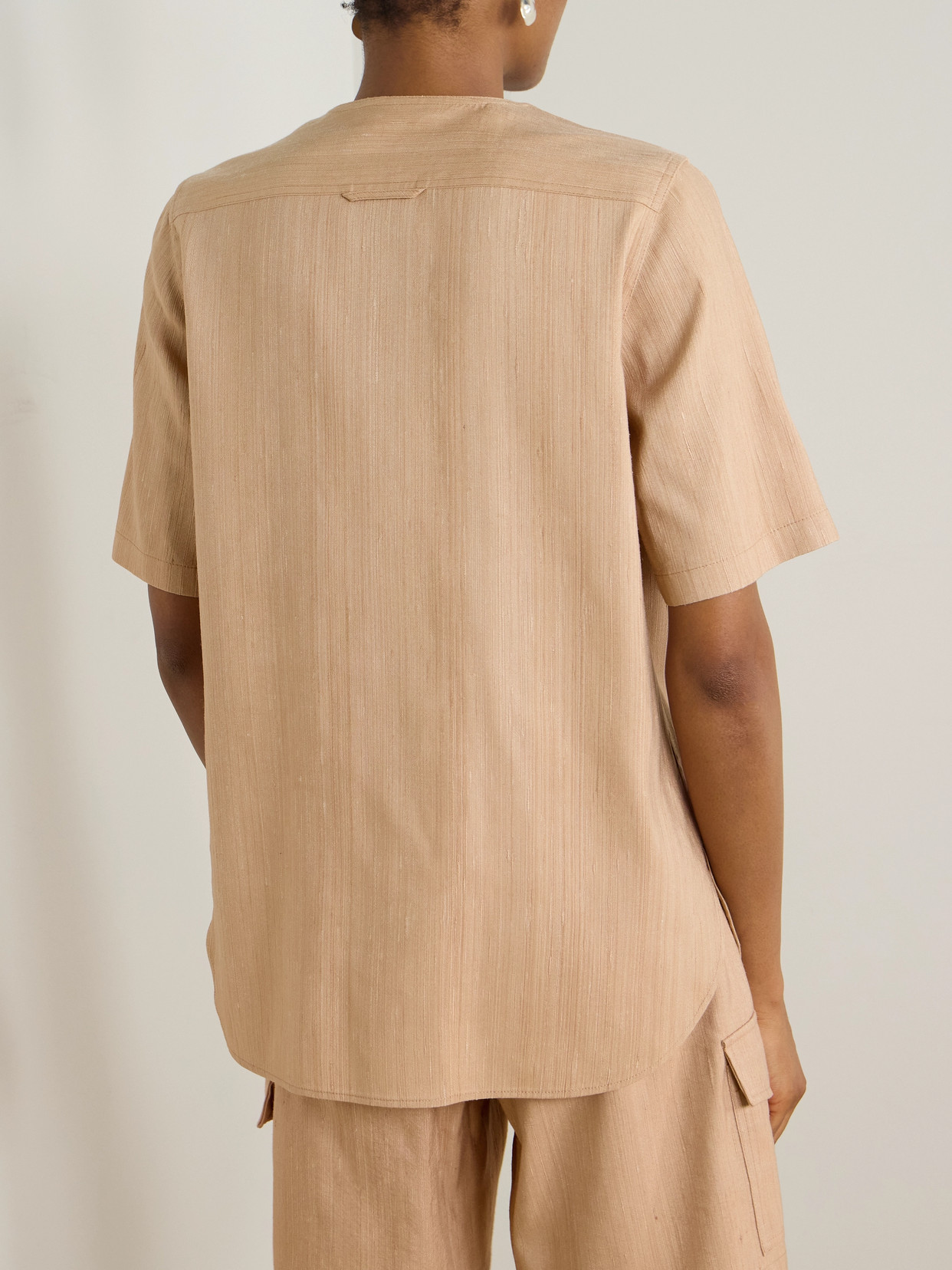Textured-Silk Shirt