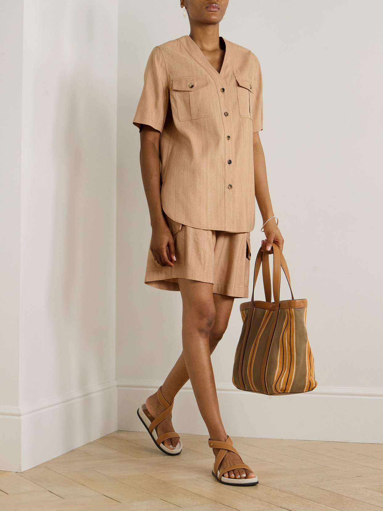 Textured-Silk Shirt