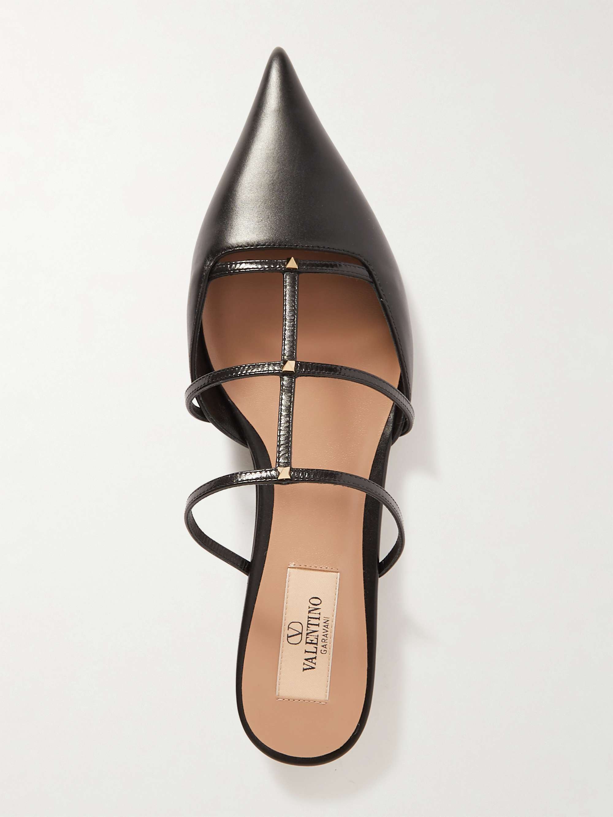 VALENTINO GARAVANI Rockstud 20 embellished leather mules