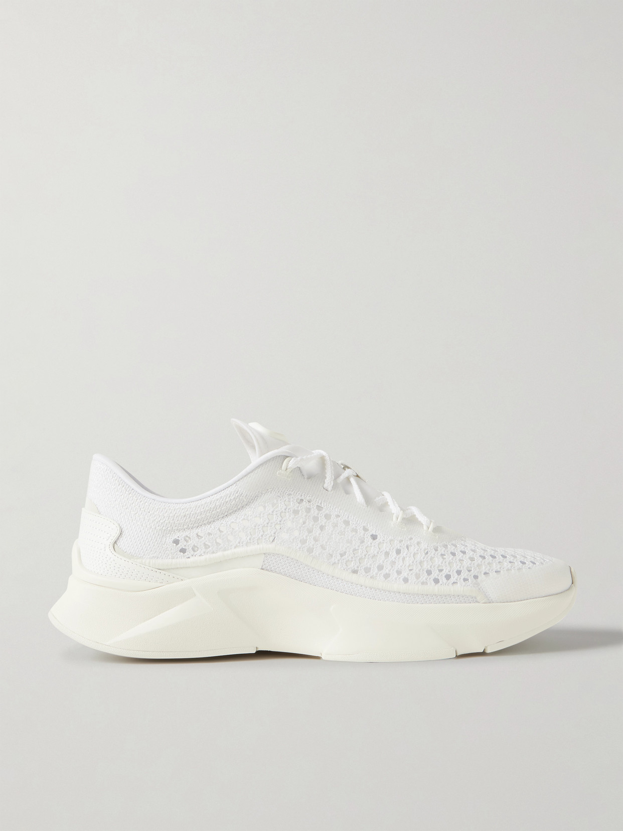 Shop Valentino True Actress Mesh Sneakers In White