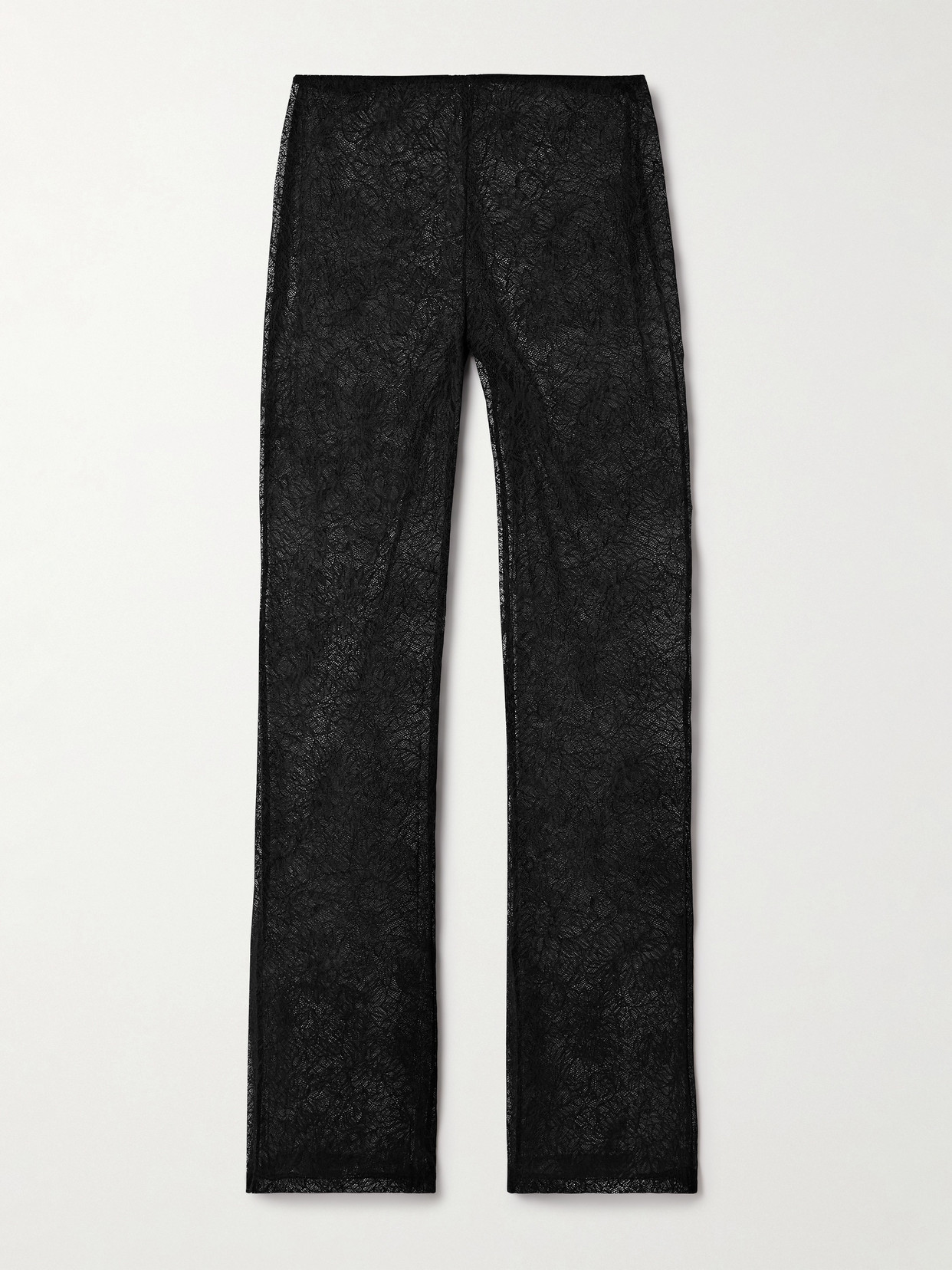 Skin - Logan Recycled-lace Straight-leg Pants - Black