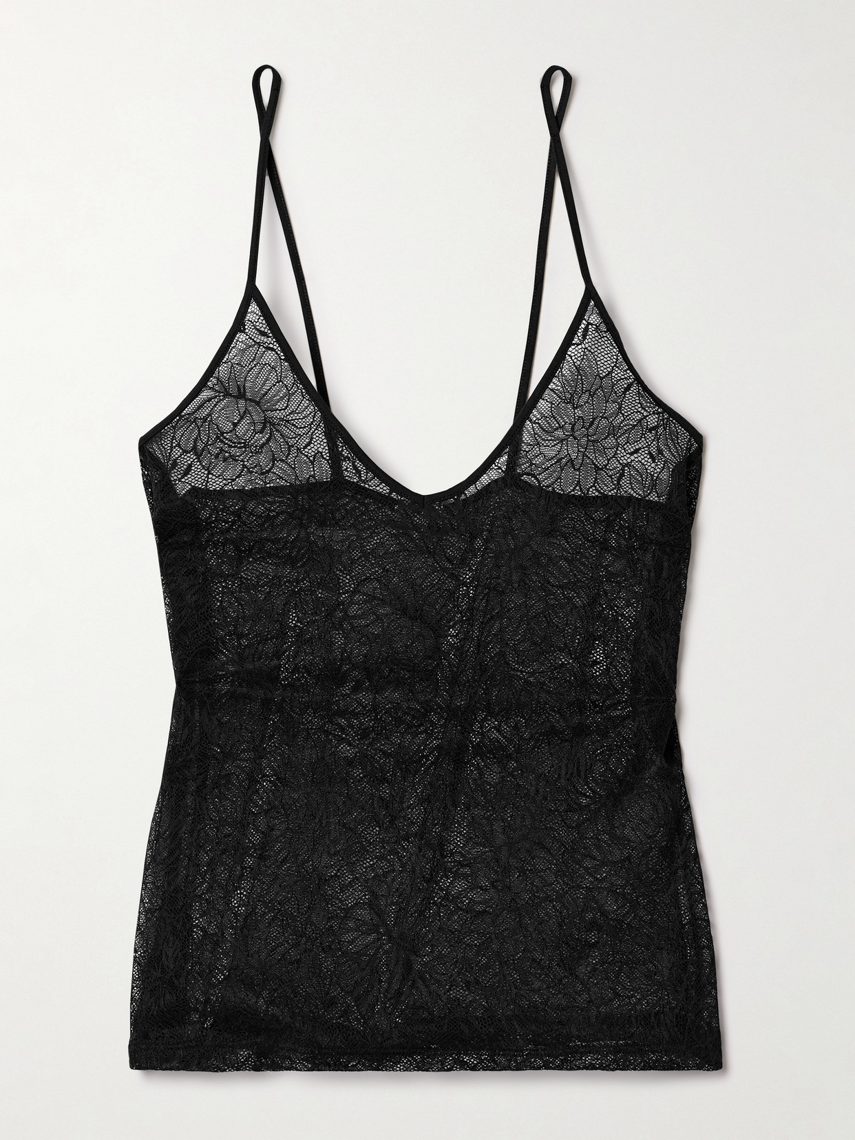 Skin Lindsay Recycled-lace Camisole In Black