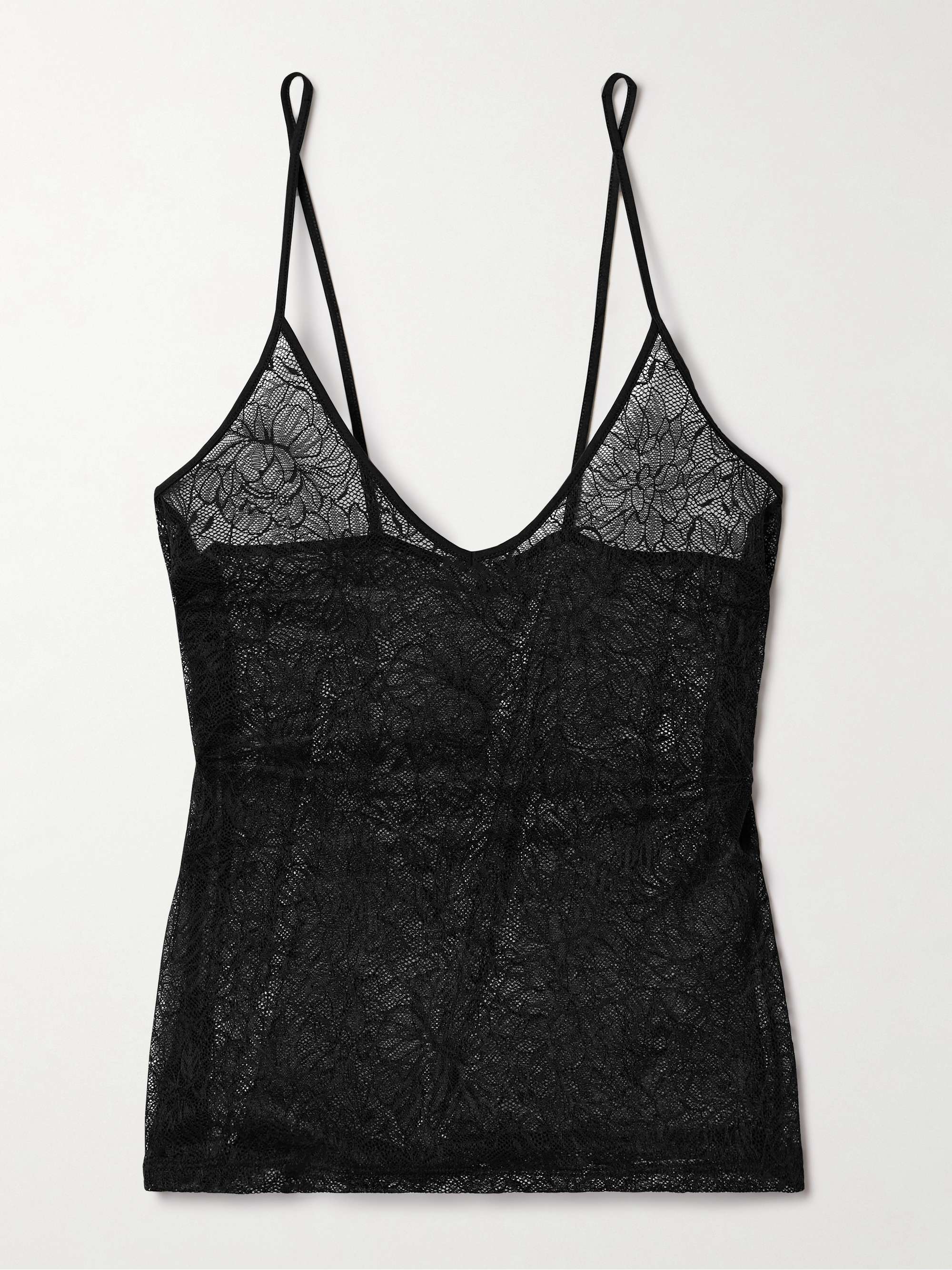 人気 ブランド チェック Lindsay recycled-lace camisole | NET-A-PORTER キャミソール