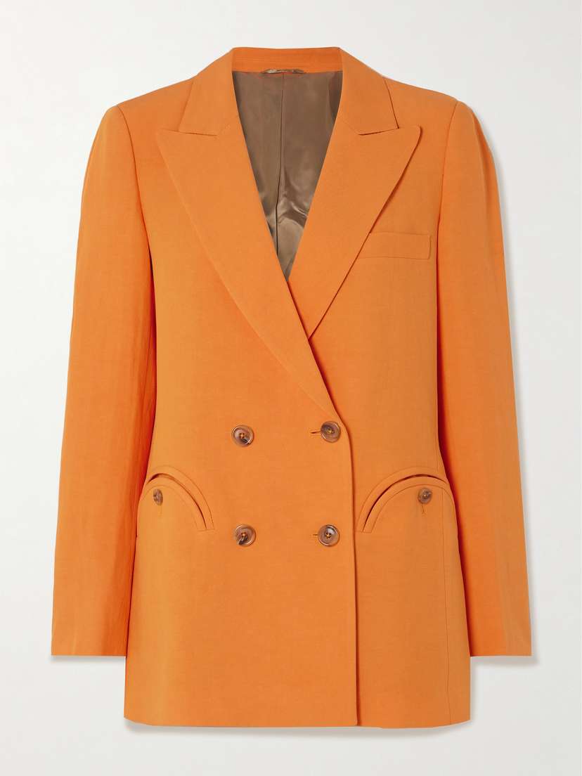 Blazé Milano Rox Star Everyday Double-breasted Grain De Poudre Blazer