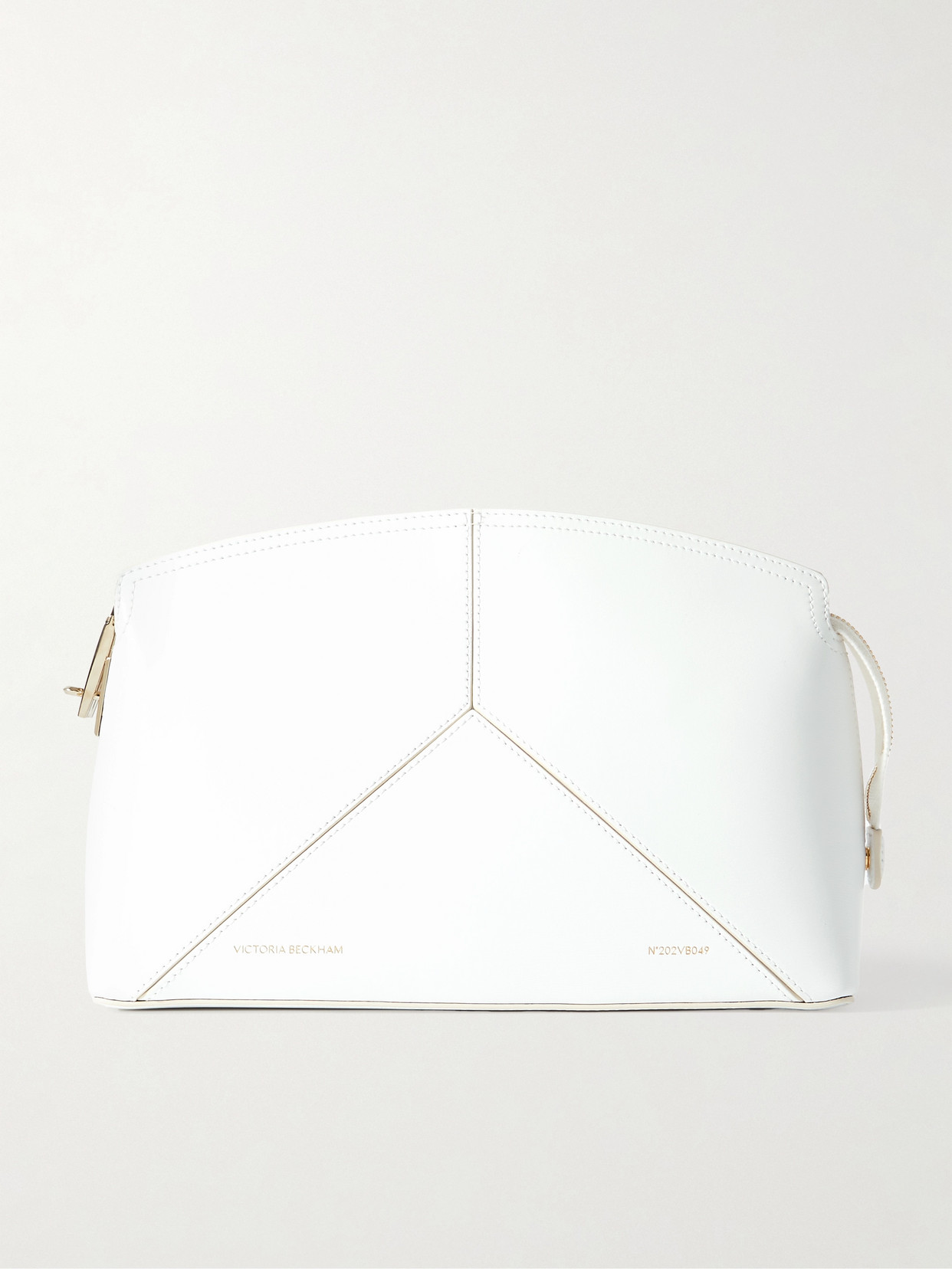 Victoria Beckham Victoria Paneled Leather Clutch In White