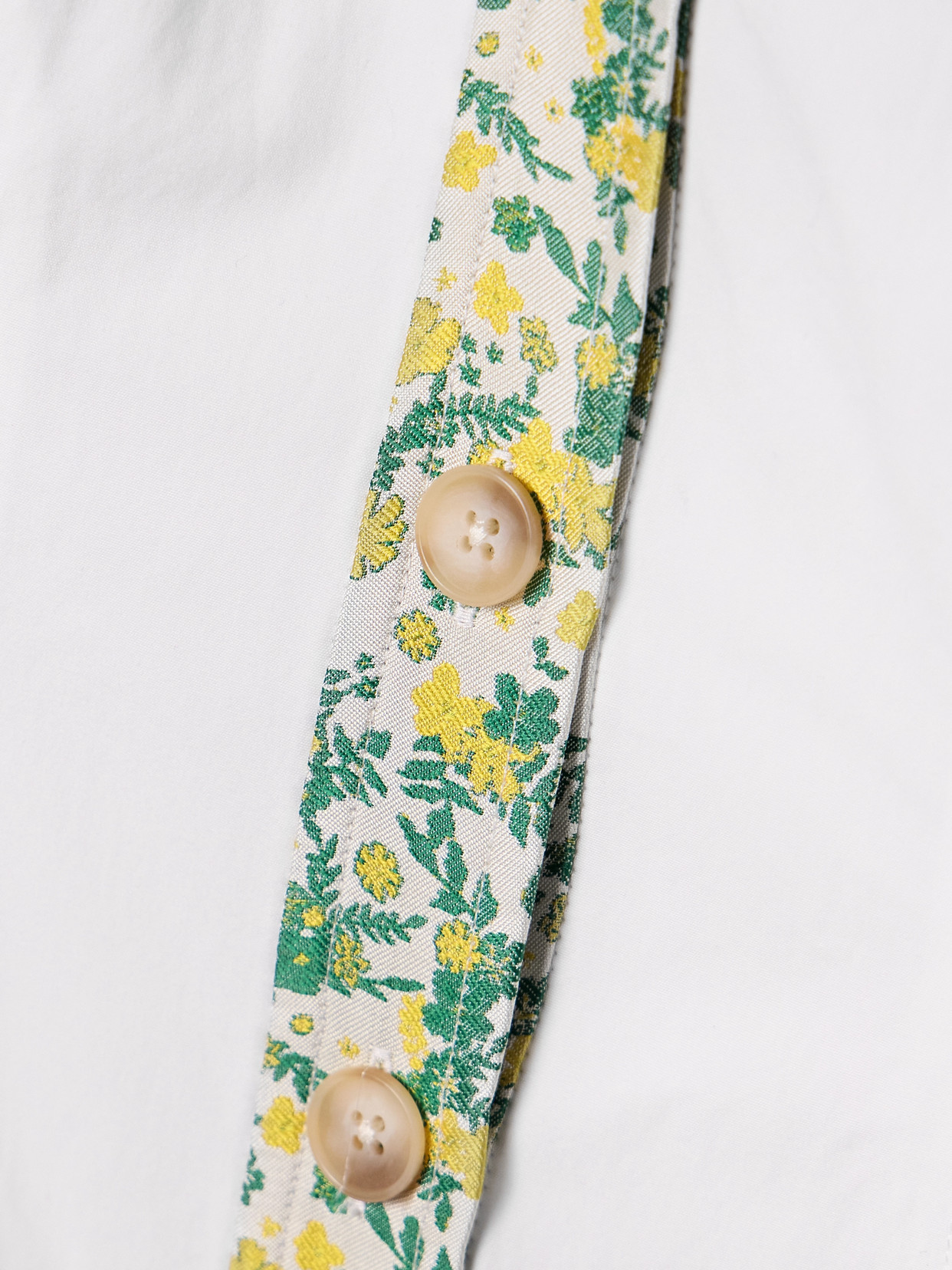 ROSIE ASSOULIN RELAXED HIPPY PANELED FLORAL JACQUARD-TRIMMED COTTON-POPLIN MIDI DRESS