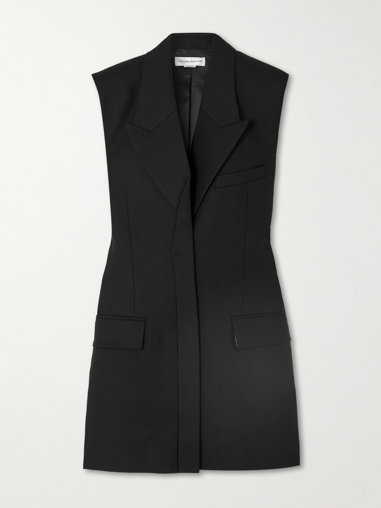 Victoria Beckham - Crepe Mini Dress - Black