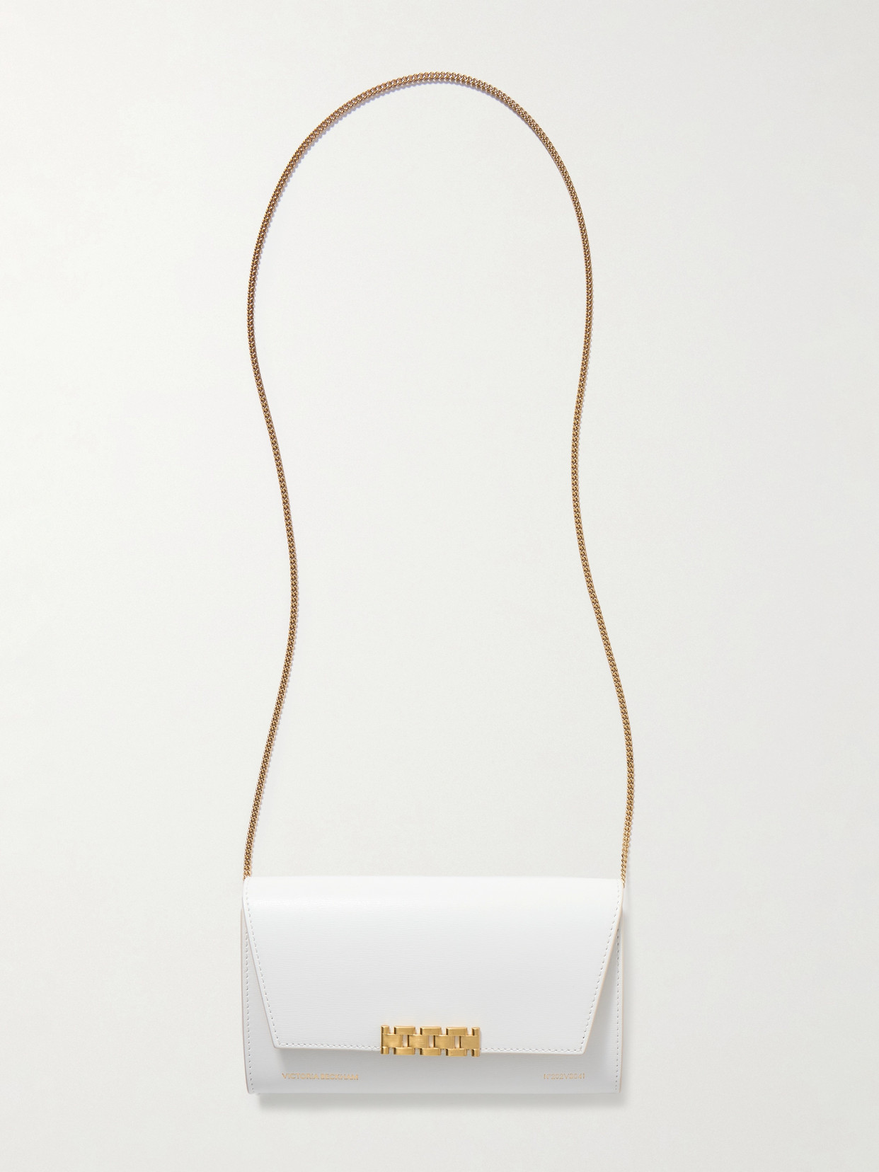 Victoria Beckham - Embellished Leather Shoulder Bag - White