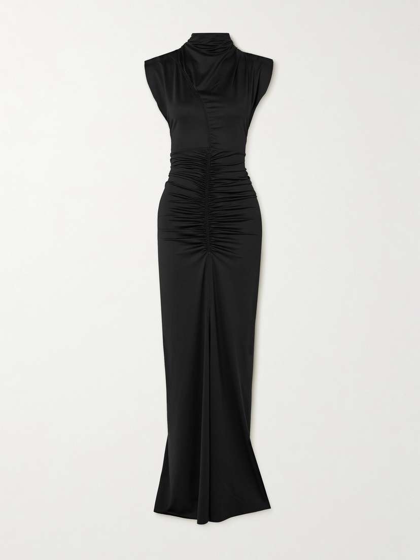Victoria Beckham Ruched Stretch-jersey Gown - UK 16