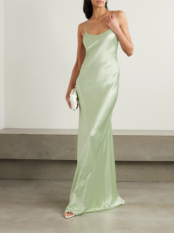 Victoria Beckham Backless satin maxi dress