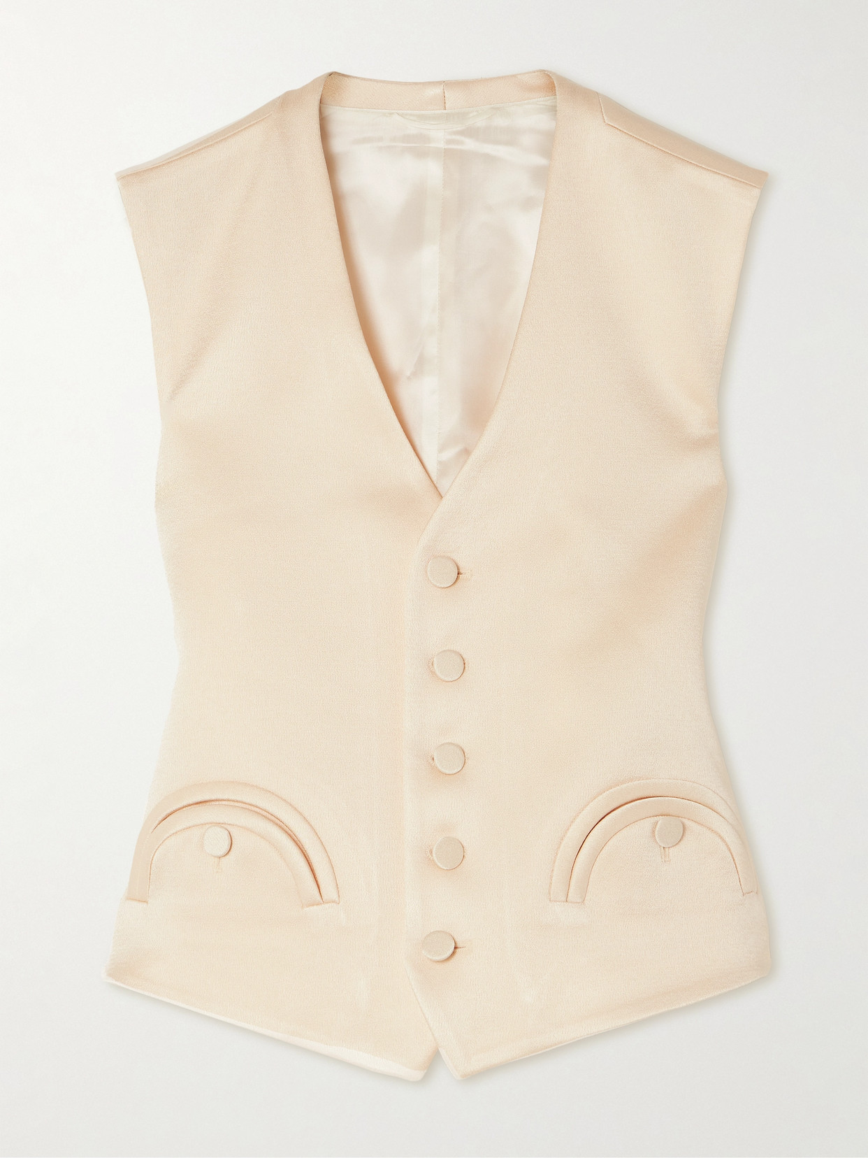 Blazé Milano Feral Satin Vest In Pink